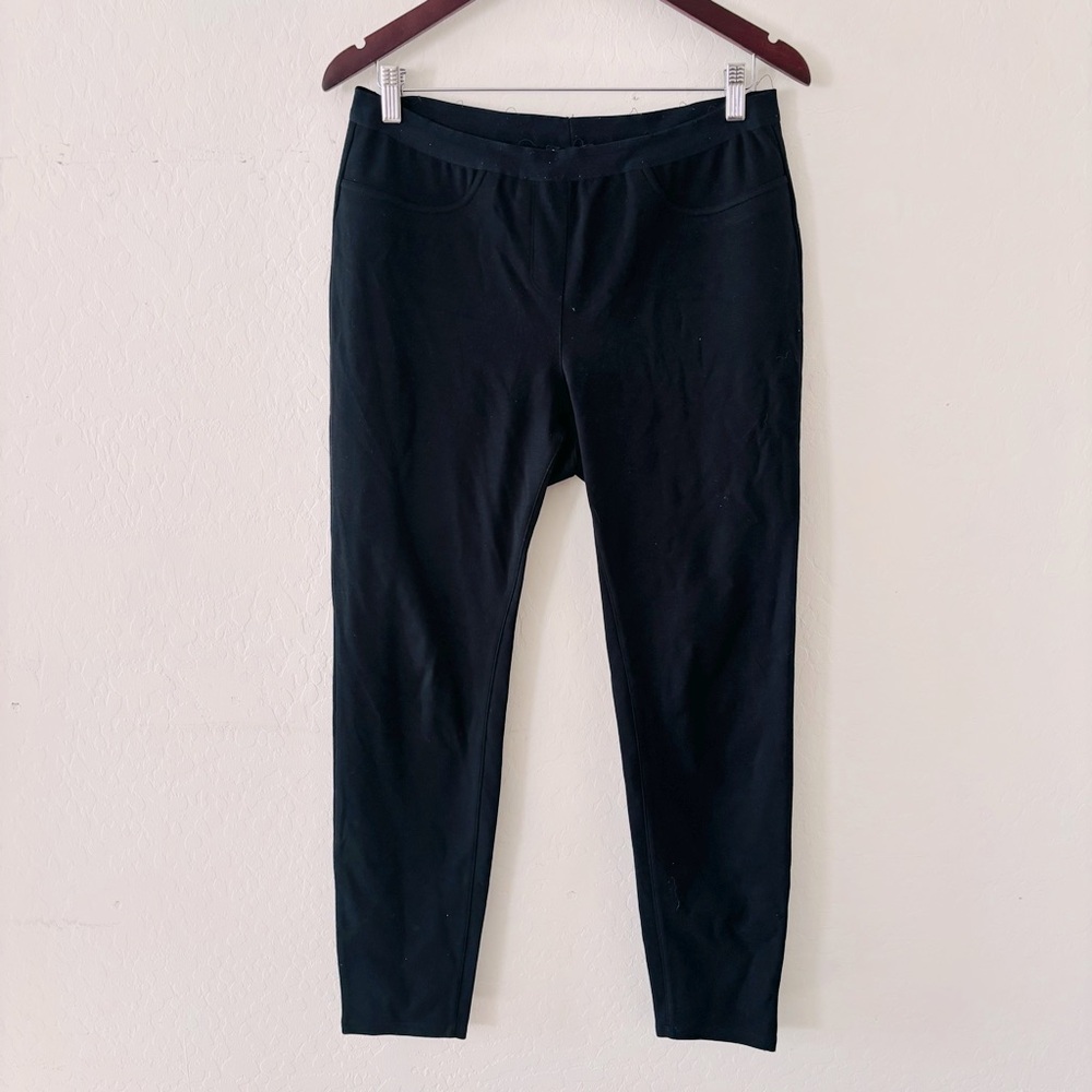Eileen Fisher Black Stretchy Women’s‎ Legging Pants Elastic Waistband Medium